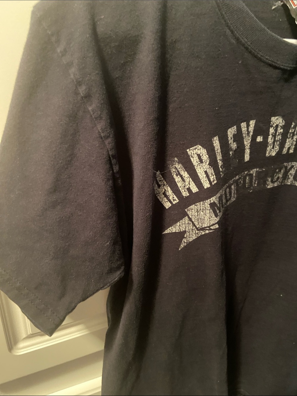 Harley-Davidson Black Crewneck with Distressed White Logo - Picture 4 of 4
